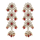 EtnicoTraditional Gold Plated With Stunning Antique Finish Kundan & Pearl Earrings for Women/Girls (E2866M)
