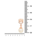 Etnico Valentine's Special Rose Gold-Plated AD Stone Contemporary Studs Earrings for women (E2967)
