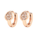 Etnico Valentine's Special Rose Gold-Plated AD Stone Contemporary Studs Earrings for women (E2968)