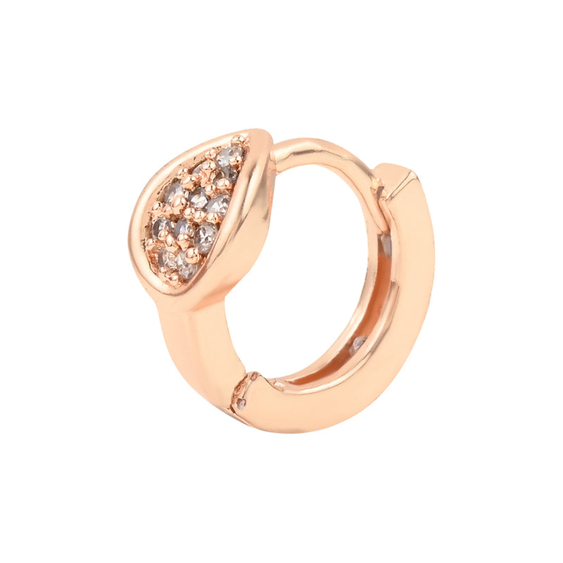 Etnico Valentine's Special Rose Gold-Plated AD Stone Contemporary Studs Earrings for women (E2968)