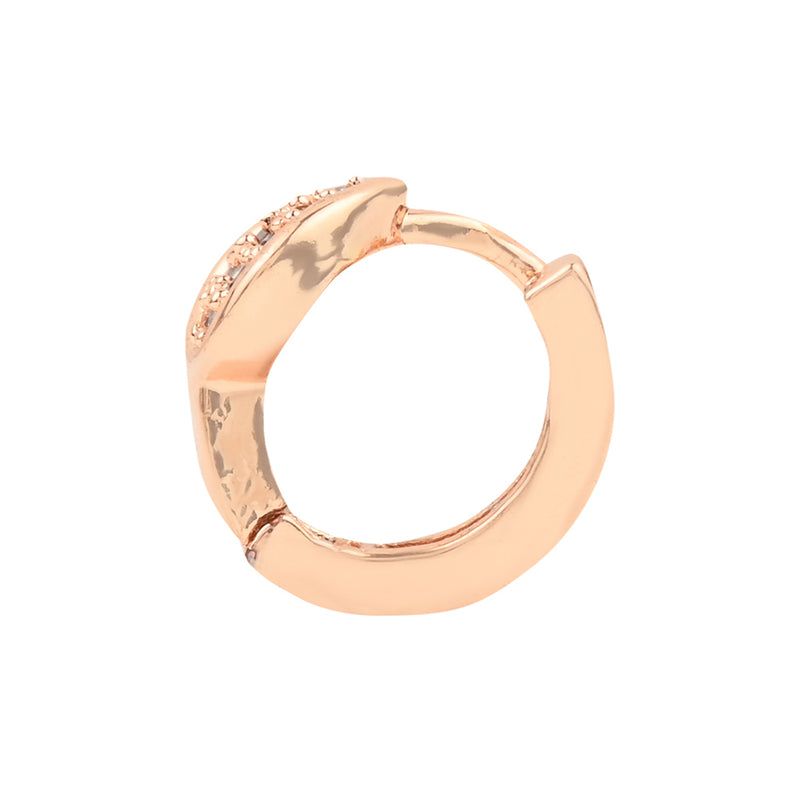 Etnico Valentine's Special Rose Gold-Plated AD Stone Contemporary Studs Earrings for women (E2968)