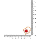 Etnico Valentine's Special Rose Gold-Plated Heart Shaped Studs for Women (E2972R)