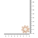 Etnico Valentine's Special Rose Gold-Plated & White Floral Studs Earrings for Women (E2974)