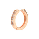 Etnico Valentine's Special Rose Gold-Plated Contemporary AD Studs Earrings for Women (E2978)