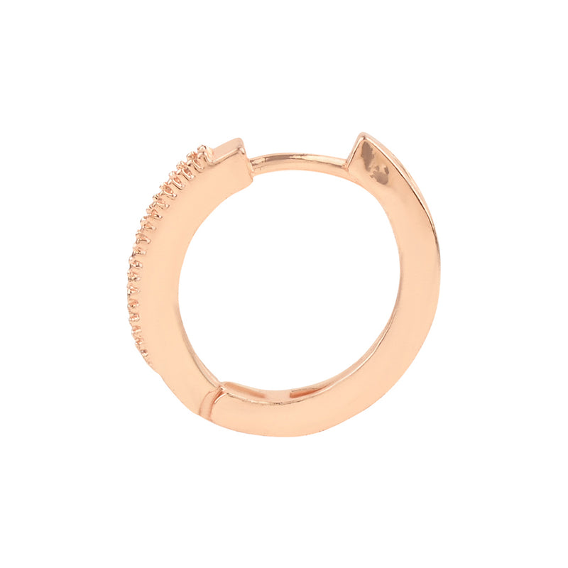 Etnico Valentine's Special Rose Gold-Plated Contemporary AD Studs Earrings for Women (E2978)