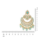 Etnico Gold Plated Traditional Handcrafted Pearl Kundan Beaded Chandbali Earrings for Women/Girls (E3030Sb)