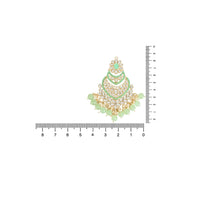 Etnico Gold Plated Traditional Handcrafted Pearl Kundan Beaded Chandbali Earrings for Women/Girls (E3033Min)