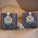 Etnico Gold Plated Traditional Meenakari Kundan & Stone Studded Chandbali Earrings For Women (E3059Sb)