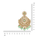 Etnico Gold Plated Traditional Meenakari Kundan & Stone Studded Chandbali Earrings For Women (E3059Sb)