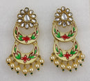 Midas Touch Gold Plated Meenakari And Kundan Dangler Earrings - E6057