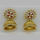 Midas Touch Gold Plated Meenakari & Kundan Jhumki Earrings