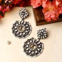 Shrishti Fashion Lovely Silver Plated Chand Bali Earring For Women