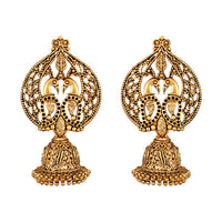 Shrishti Fashion Admirable Peacock Paisley Gold Plated Jhumki Earring For Women