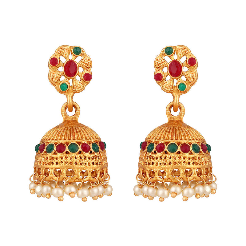 Shrishti Fashion Dazzling Gold Plated Jhumki Earring For Women
