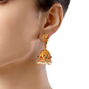 Shrishti Fashion Glimmery Peacock Gold Plated Jhumki Earring For Women