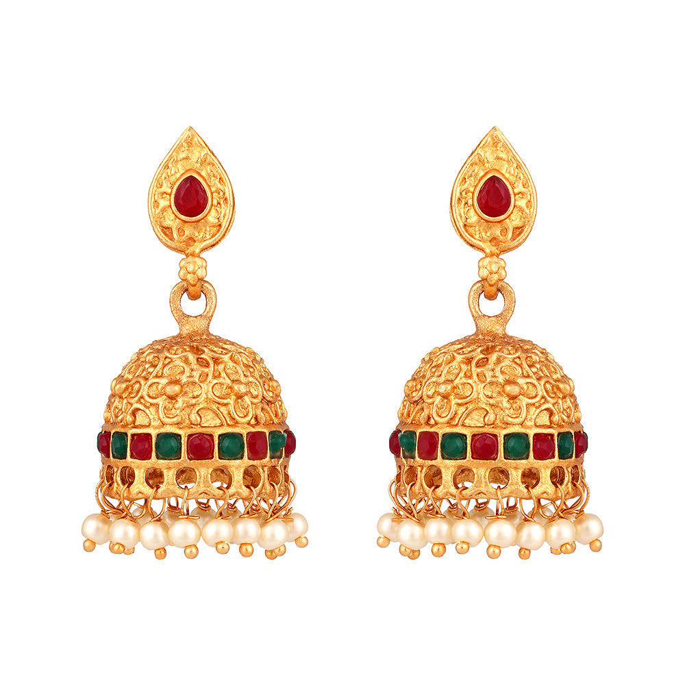 Shrishti Fashion Glorious Gold Plated Jhumki Earring For Women