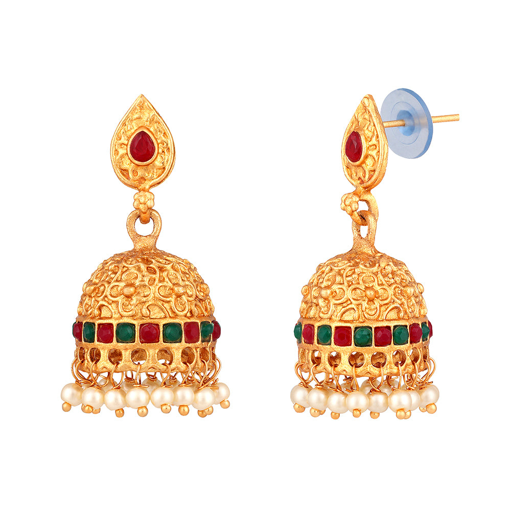 Shrishti Fashion Glorious Gold Plated Jhumki Earring For Women