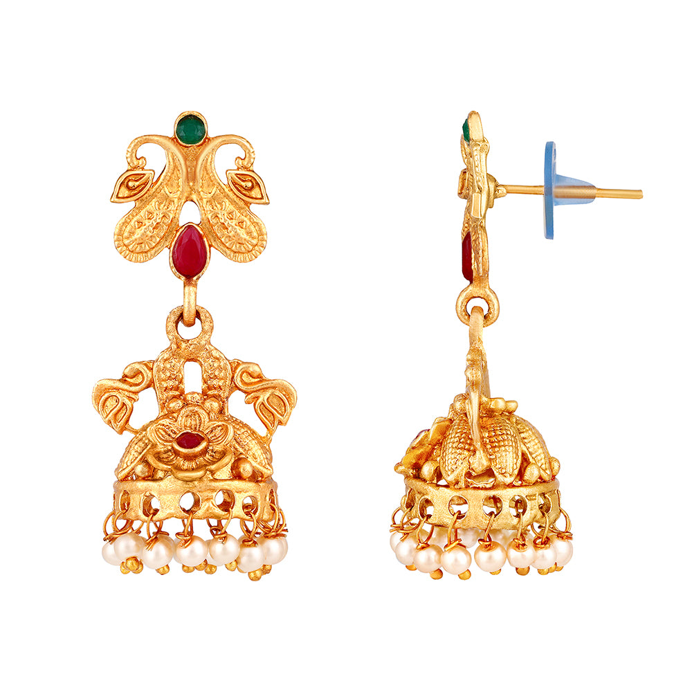 Shrishti Fashion Lavish Paisley Gold Plated Jhumki Earring For Women