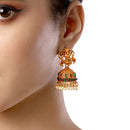 Shrishti Fashion Traditional Laxmi Design Gold Plated Jhumki Earring For Women