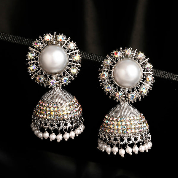 Shrishti Fashion Lavish Silver Plated Jhumki Earring For Women