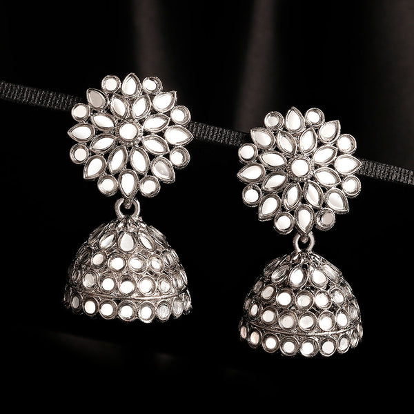 Shrishti Fashion Graceful Silver Plated Jhumki Earring For Women