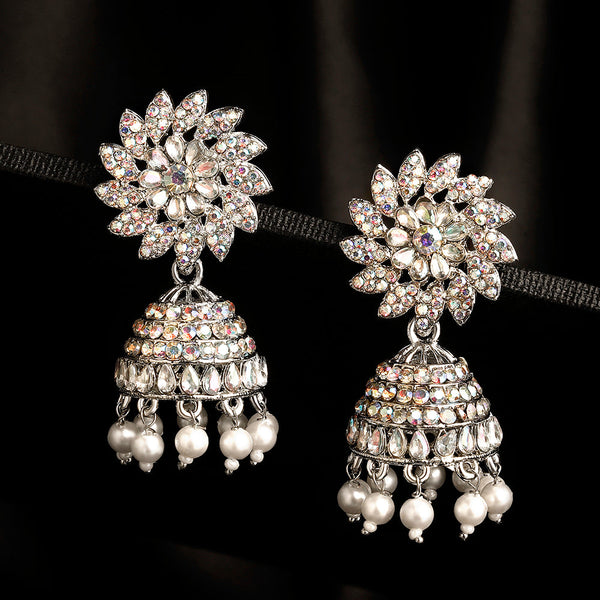 Shrishti Fashion Trendy Silver Plated Jhumki Earring For Women