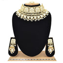 Emerald Kundan Set With Ivory Minakari Work - EJKM0019