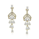 21 Nicole Jewellery Gold Plated Cubic Zirconia Dangler Earrings  - ER-303