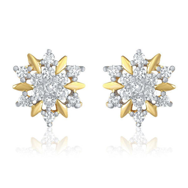 Mahi Cubic Zirconia Floral Stud Earings