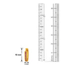 Mahi Gold plated Big Single line Red CZ stone Huggies Hoops Earrings for Women