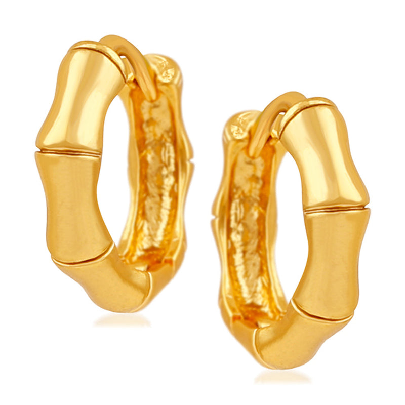 Jordan Gold Brass Bamboo Style Dangle Earring | Lisi Lerch