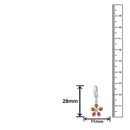 Mahi Rhodium Plated Floral Love Pretty Dangler Earrings With Cubic Zicronia