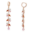 Mahi Rose Gold Plated Mesmerising Love Long Dangler Earring