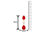 Mahi Rose Gold Plated Partywear Dangler Earrings With Crystal Stone