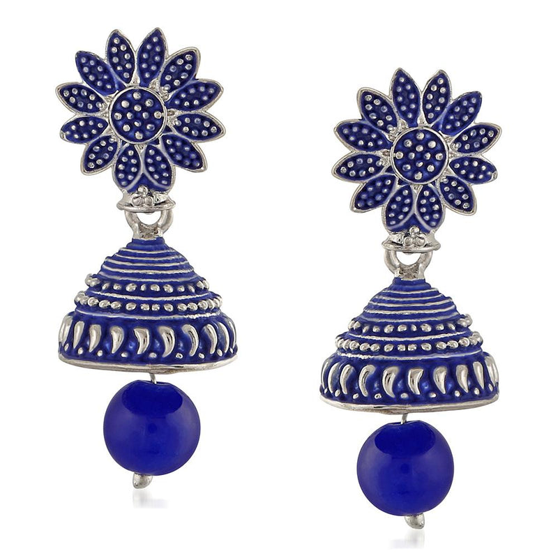 Buy Gold-Toned & Blue Earrings for Women by Crunchy Fashion Online |  Ajio.com