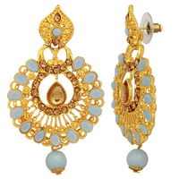 Mahi Light Blue Crystals Traditional Dangler Earrings for Women (ER1109721G)