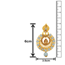 Mahi Light Blue Crystals Traditional Dangler Earrings for Women (ER1109721G)