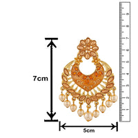 Mahi Traditional Dangler Earrings with Artifical Pearl Meenakariwork for Women (ER1109749GOrg)