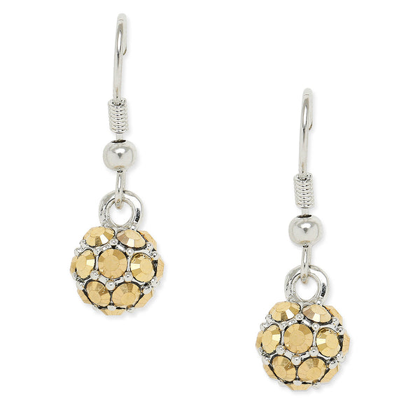 Mahi Royal Sparklers Yellow Crystals Ball Earrings for Women (ER1109752RYel)