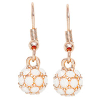 Mahi Royal Sparklers White Crystals Ball Earrings for Women (ER1109757ZWhi)