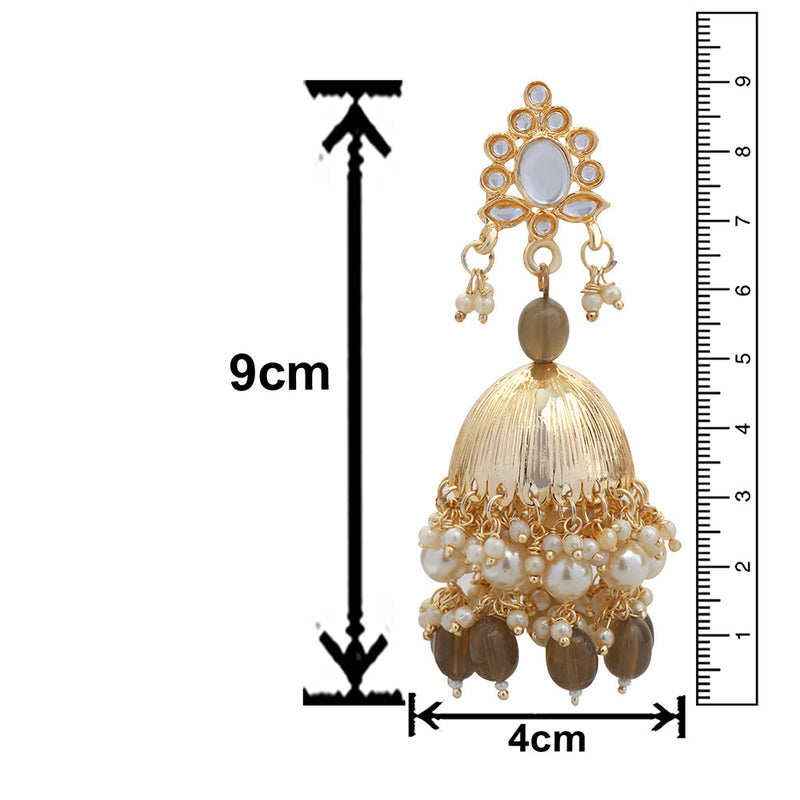 Buy Jhumkas/ Indian Earrings / Gold Jhumka Earrings / Kundan Earrings /  Pearl Jhumki / Jumki / Gold Cluster Dangle Earrings/ Yellow Gold Jumki  Online in India - Etsy