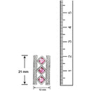 Mahi Swarovski Crystals Pink Square Earrings