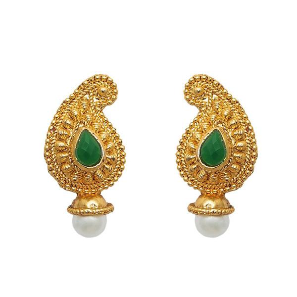 Beadside Pearl Drop Gold Plated Dangler Earring - 13037103A