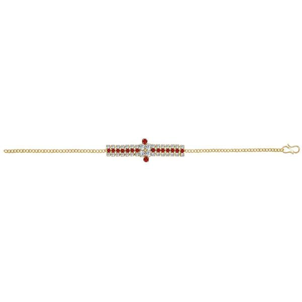 Eugenia Red Austrian Stone Gold Plated Bracelet - 1401707