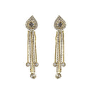 Tip Top Fashions Austrian Stone Gold Plated Dangler Earrings - 1303307