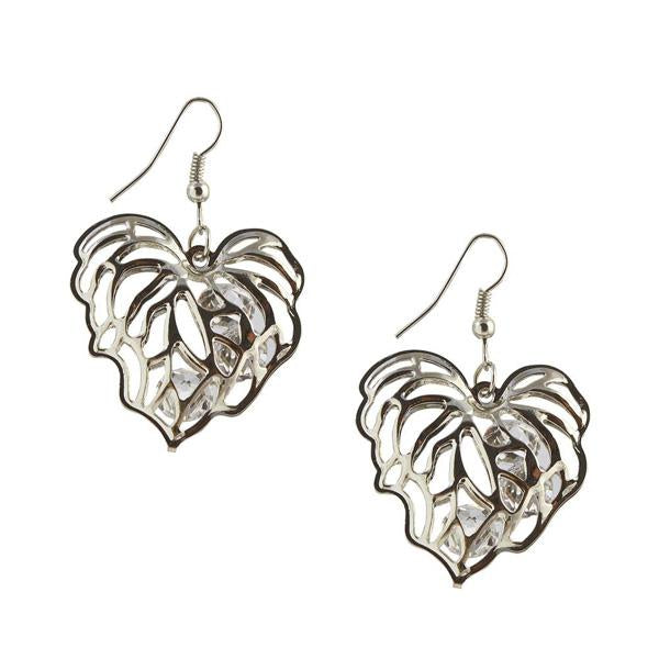 The99Jewel Stone Rhodium Plated Dangler Earring - 1306433