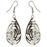 The99Jewel Stone Rhodium Plated Dangler Earring - 1306438