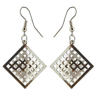 The99Jewel Stone Rhodium Plated Dangler Earring - 1306439