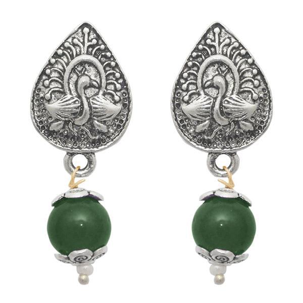 The99jewel Pearl Drop Antique Silver Plated Duck Design Earring - 1309001C
