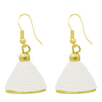 The99jewel White Gold Plated Thread Jhumki - 1309015J